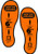 Footprint Shape Social Distancing Decal - Set of 10