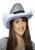Silver LED Sequin Cowboy Hat Silver LED Sequin Cowboy Hat