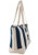 Large Striped Canvas Tote Bag