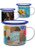 12 oz Fine SS Blue Rim Enamel Cups
