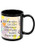 11 oz Black Ceramic Mug with Decal White Patch