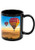 11 oz Black Ceramic Mug with Decal White Patch