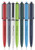 Solid Rubber Coated Plastic Ballpoint Pens