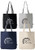 Deluxe Canvas Tote Bag with Striped Handles