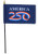 4 x 6 250th US Anniversary Stick Flag