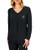 Blue Generation Ladies' Matte Jersey V-Neck Blouse