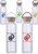 21 oz Inner Striped Glass Bottle with Bamboo Lid