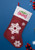 18" Red Snowflake Christmas Stocking with White Trim