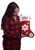 18" Red Snowflake Christmas Stocking with White Trim
