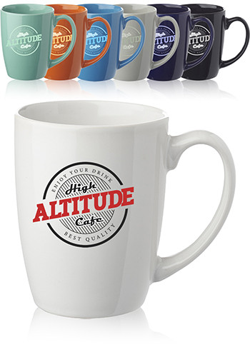 12 oz. Thick Grip Glossy Ceramic Diner Custom Mugs | 8000 - Discountmugs