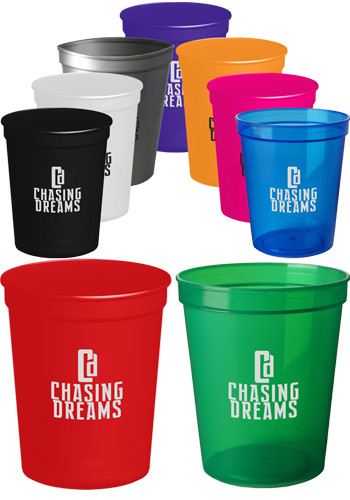 12 oz. Flex Frosted Plastic Stadium Cups | FF12 - Discountmugs