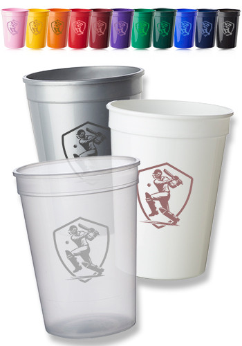 12 oz. Flex Frosted Plastic Stadium Cups | FF12 - Discountmugs