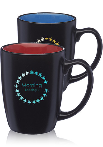 16 oz. Bistro Two-Tone Ceramic Custom Mugs | 5003 - Discountmugs