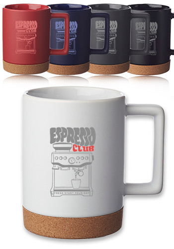 16 oz. Bistro Two-Tone Ceramic Custom Mugs | 5003 - Discountmugs