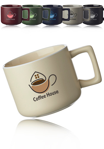 11oz coffee mug vs 14 oz coffee mug Frank Lloyd Wright New York Museum Different Coloured Mugs – NYC Organic  Architecture main image 1