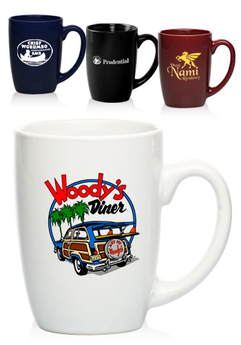 Image of 16 oz. Large Mocha Glossy Ceramic Coffee Mugs