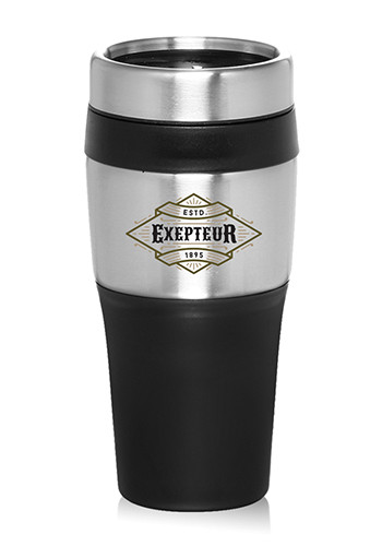 Image of 16 oz. Black Acrylic Color Accent Tumbler