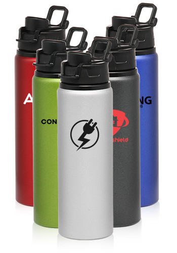 Image of 25 oz. Aluminum Water Bottles with Snap Lid