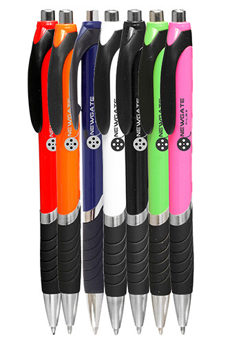 Image of Bright Colors Rubber Grip Ballpoint Pens