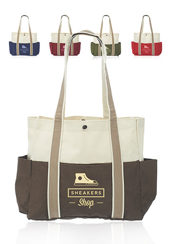 Image of Dual Color Shoulder Tote Bags