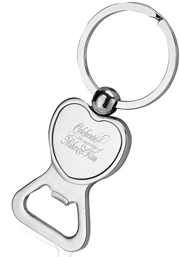 Image of Heart Shaped Bottle Opener Keychains