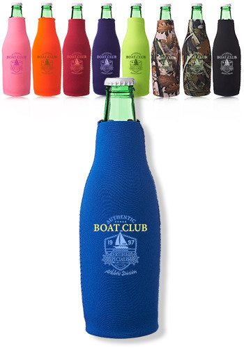 Image of Neoprene Zippered Beer Bottle Coolies