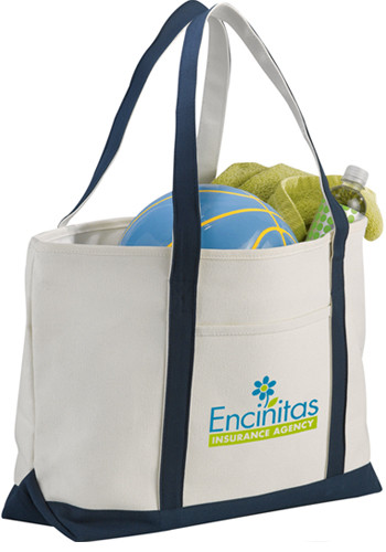 Image of Premium Heavy Cotton Zippered Boat Tote Bags