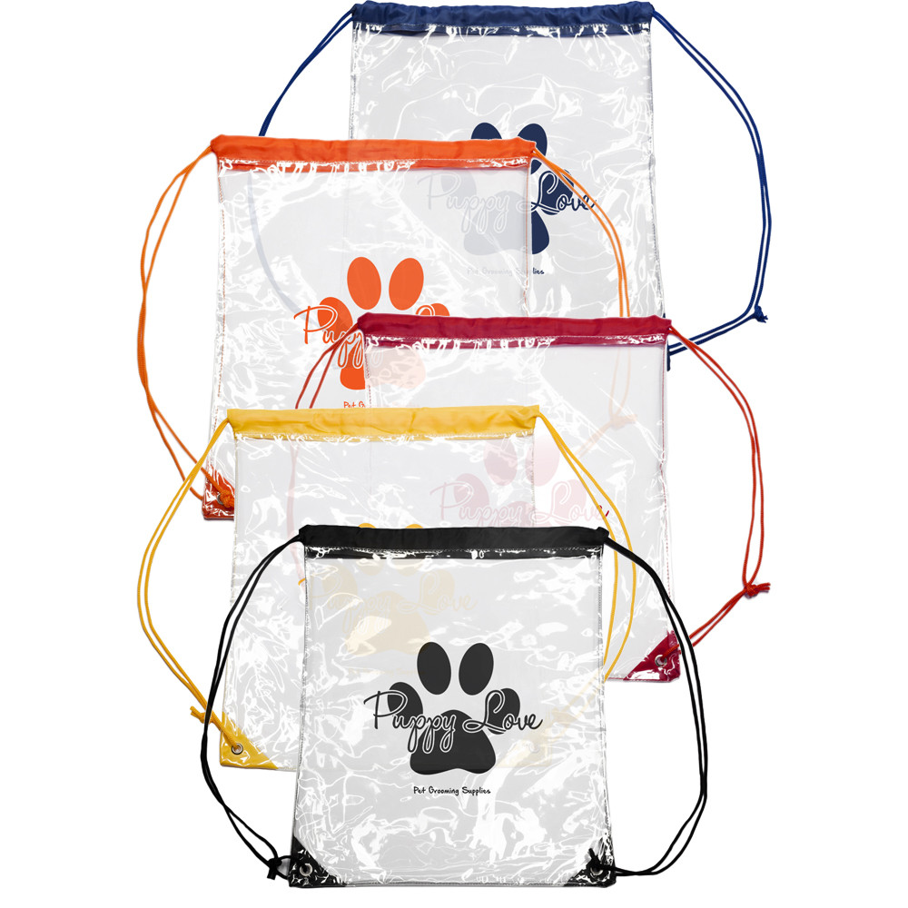 Image of Plastic Drawstring Backpacks