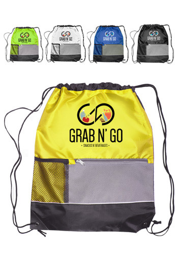 Image of Front Pocket Drawstring Backpacks