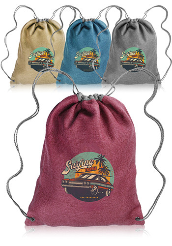 Image of Cromwell Linen Drawstring Backpacks