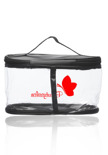 Image of Clear PVC Cosmetic Travel Bags with Handle
