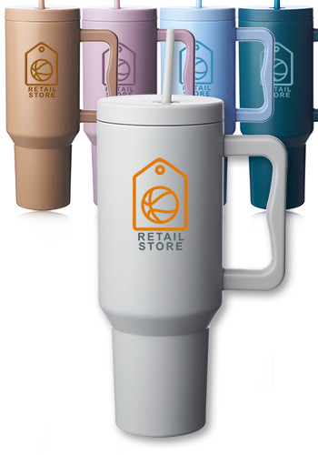 Image of Madison 40 oz Tumbler with Handle and Straw Lid
