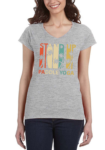 Image of Gildan Ladies' SoftStyle® Fitted V-Neck T-Shirt