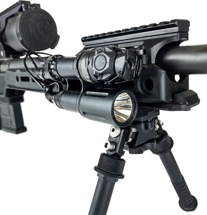 Echo Arms 18350/CR123 Twin Light Body Monolithic Mount - Black
