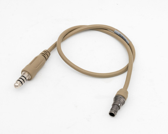 Ops-Core AMP U174 Stereo Downlead Headset 21 In Cabling - Tan