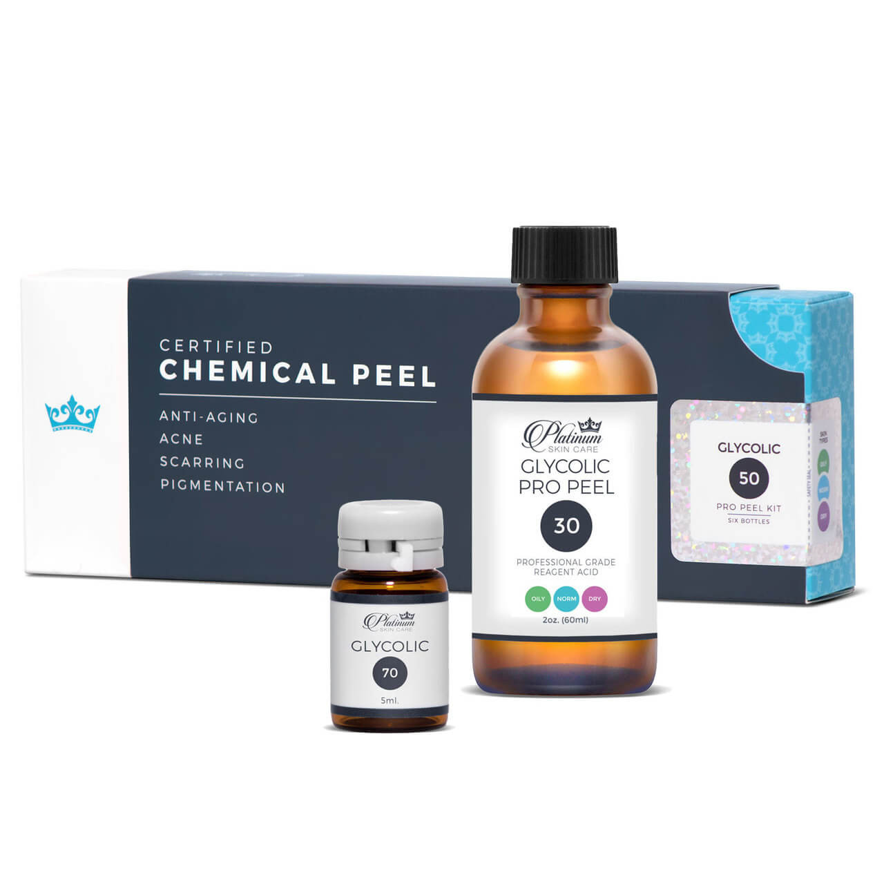 MedPeel Glycolic Acid 70% Essential Peel Kit, Includes Peel, Prep and  Neutralizer, Professional, Deep Strength Chemical Face Peel, Minimize Pores