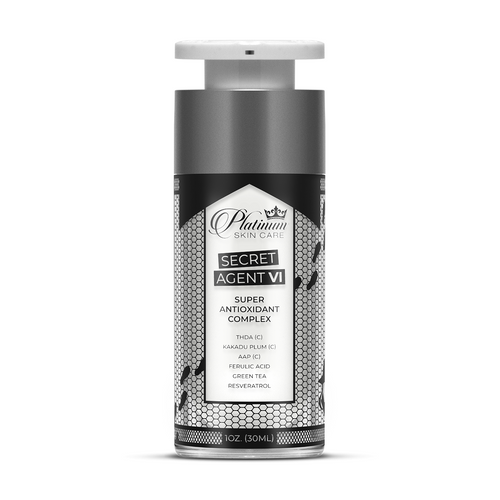 Platinum Skin Care Secret Agent VI vitamin C antioxidant serum bottle, 1 oz