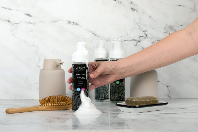 5% Lactic Acid Foaming Cleanser to aid in refining the pores, refreshing dull skin, smoothing rough layers and lightening pigmentation. Enjoy Pentavitins (r) effects of strengthening the skin's barrier with daily use. 