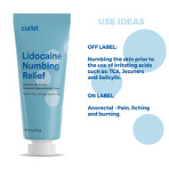 Lidocaine 5% Numbing Relief Cream. Extra Large 6oz. (170 g) tube!