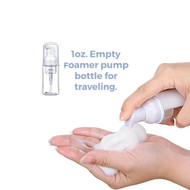 1oz. bottle for Foam Cleanser usage. Foaming Cleanser Travel bottle. 