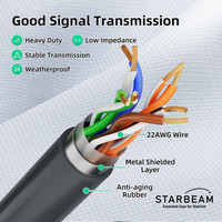 STARBEAM Starlink Flat High Performance SPX Plug to RJ45 Ethernet Adapter Cable