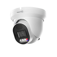 WatchAI 8MP Smart Dual Light Active Deterrence Turret Network Camera (Red and Blue Light)
