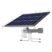 WatchAI Solar Power System with Mounting Arm - 12V, 120W, 60Ah