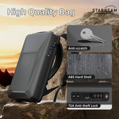STARBEAM Starlink Mini Hard Shell Anti-theft Backpack with TSA Lock & USB Ports
