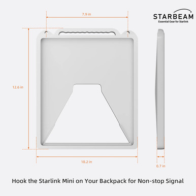 STARBEAM Starlink Mini Silicone Protective Cover with Hang Hooks – White