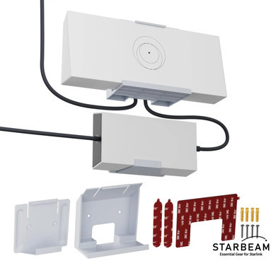 STARBEAM Starlink Gen 3 Router & Power Supply Wall Mount Kit – Adhesive Mount