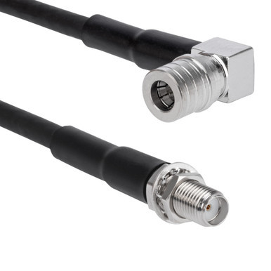 L-195 Patch Cable QMA Right Angle Male to SMA Female 40cm