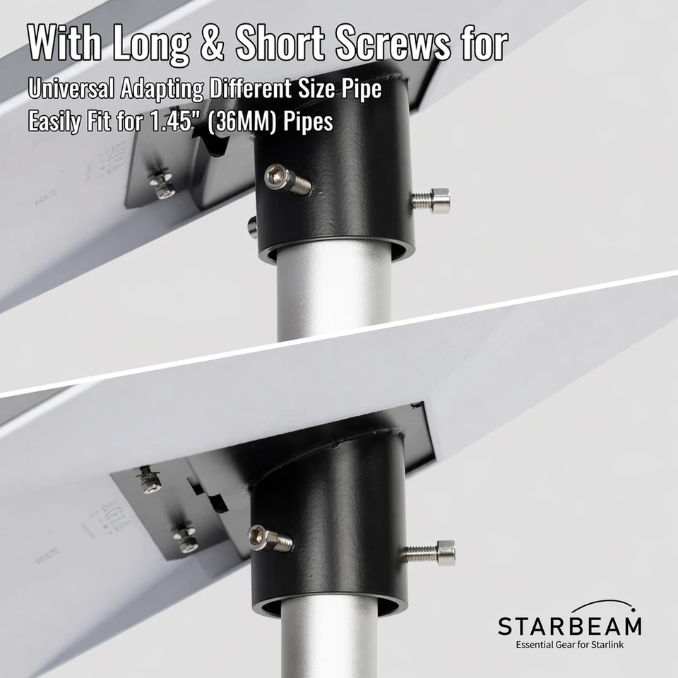 STARBEAM Starlink Mini Metal Pole Adapter for up to 36mm Pole