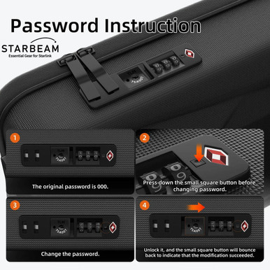 STARBEAM Starlink Mini Hard Shell Anti-theft Backpack with TSA Lock & USB Ports