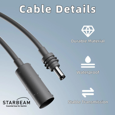 STARBEAM Starlink Mini DC to DC Female Adapter Power Extension – 17cm